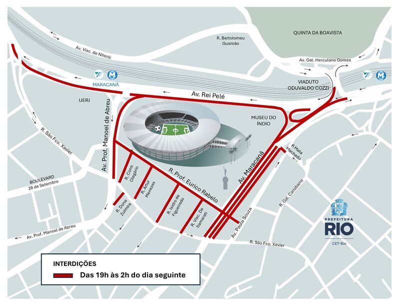 CET-Rio altera no trânsito no Maracanã para jogo entre Fluminense e Vasco – Prefeitura da Cidade do Rio de Janeiro