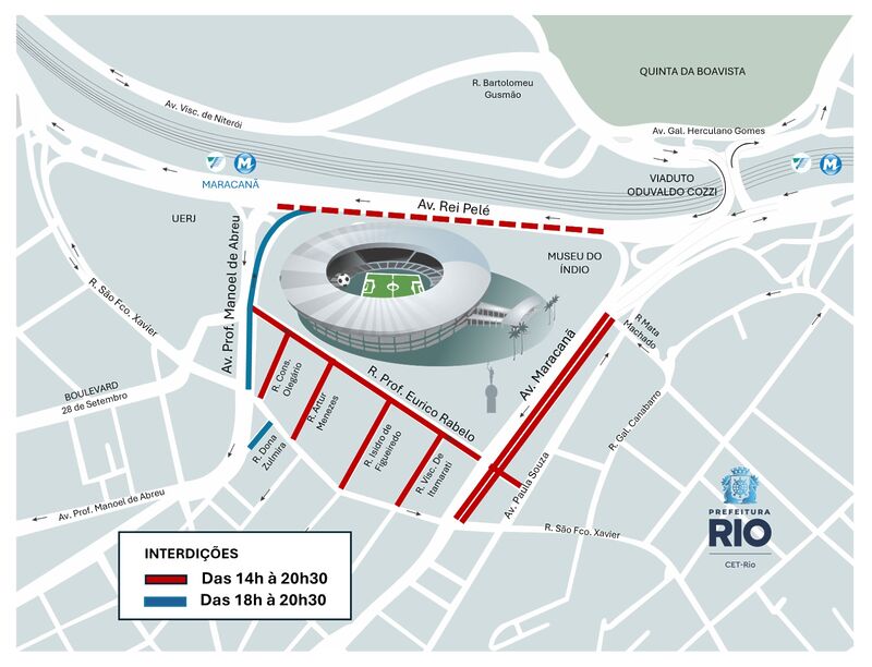CET-Rio monta operação de trânsito para Fluminense x Palmeiras no Maracanã – Prefeitura da Cidade do Rio de Janeiro
