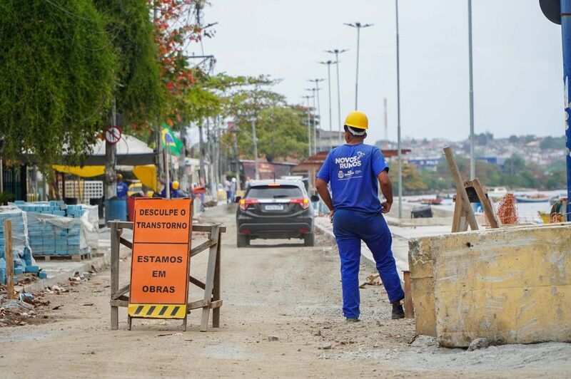 Obras na orla da Praia das Pedrinhas entram em reta final
