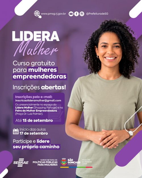 São Gonçalo abre inscrições para 19ª turma do Lidera Mulher