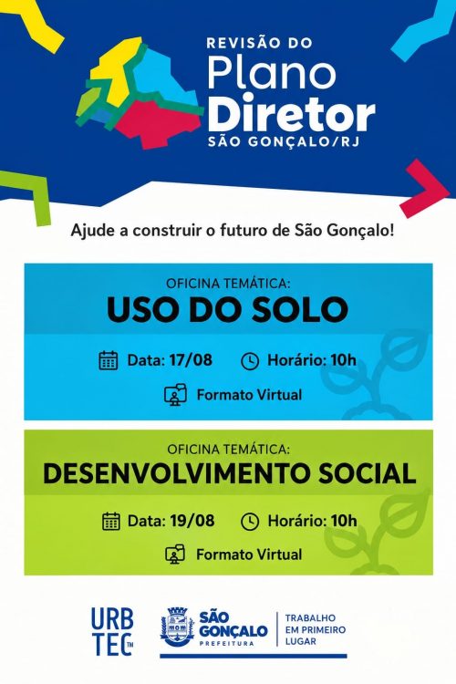 São Gonçalo promove nesta semana oficinas online para a revisão do Plano Diretor