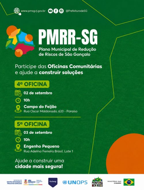 São Gonçalo promove novas oficinas para elaboração do Plano Municipal de Redução de Riscos