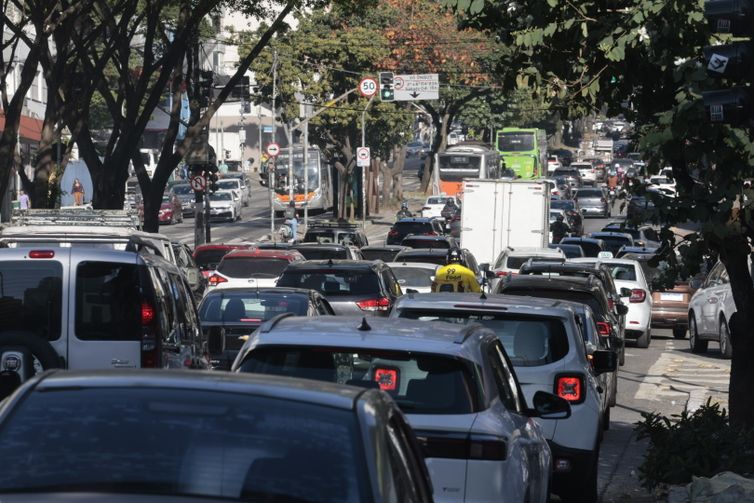 São Paulo (SP)-05/08/2026 . Trânsito na cidade,no segundo dia da greve dos trens.
Foto: Paulo Pinto/Agencia Brasil
