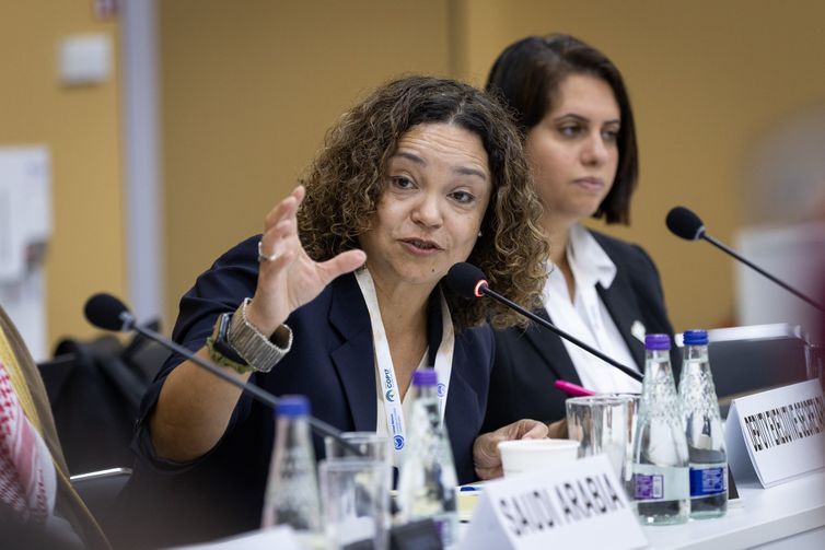 Brasília (DF), 27/08/2026 - Andrea Meza, secretária-executiva adjunta da UNCCD, em reunião na COP17.
Foto: Kiara Worth/UNCCD