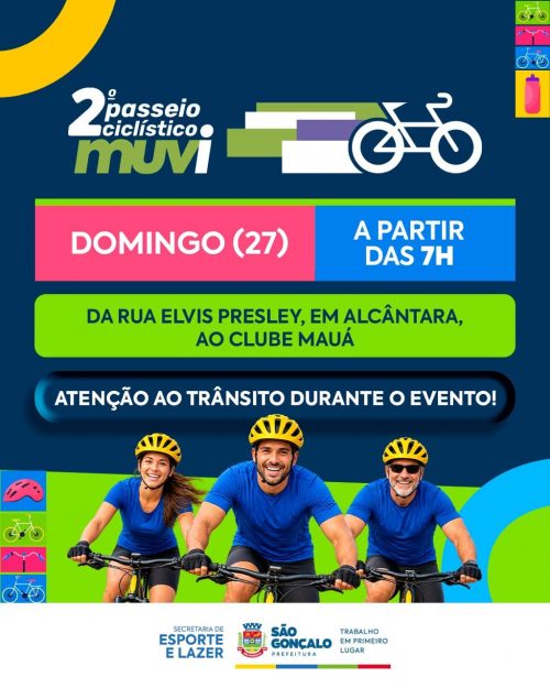 Prefeitura realizará interdições no trânsito para 2º Passeio Ciclístico do MUVI neste domingo (27)