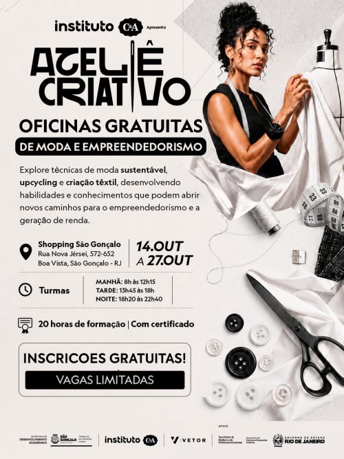 São Gonçalo oferece 141 vagas para formação gratuita com foco em moda sustentável