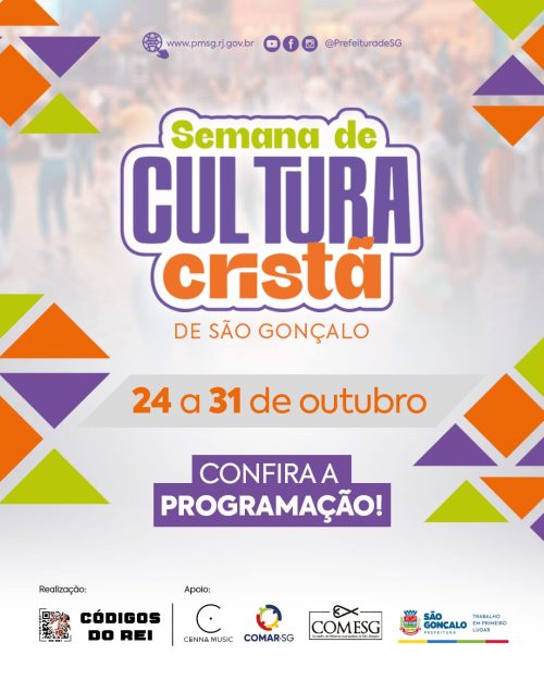 São Gonçalo segue com programação de cultura cristã nesta semana